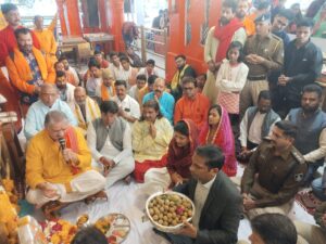 Inauguration of traditional Til Chaturthi festival and three-day fair at Khajrana Ganesh temple.